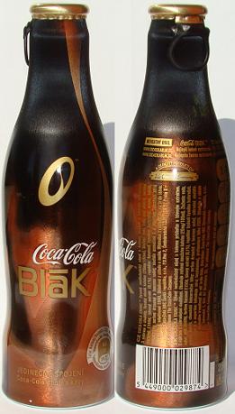 Coca Cola Blak Slovakia Czech Republic 2007-2009 Coke aluminium bottle