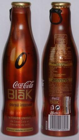 Coca Cola Blak France 2006-2008 Coke aluminium bottle