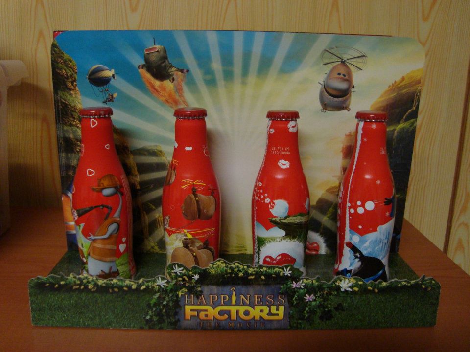 Coca Cola Happiness Set BeNeLux 2008 Coke aluminium bottle