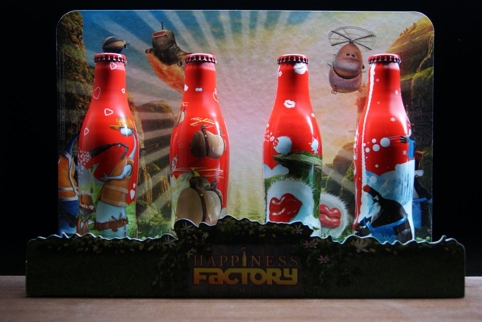 Coca Cola Happiness Set BeNeLux 2008 Coke aluminium bottle